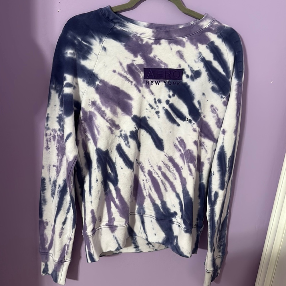 Aeropostale Purple Tie Dye Sweater NWT